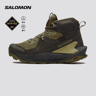 萨洛蒙（Salomon）男款 户外运动防水透气舒适减震中邦徒步登山鞋 ELIXIR MID GTX 黑色 472905 UK9(43 1/3)