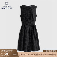 布克兄弟（BrooksBrothers）女士年冬镂空刺绣圆领无袖连衣裙 0004-黑色 8