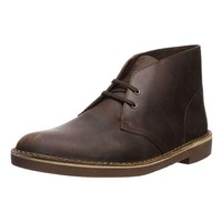 Clarks 其乐 Bushacre 2系列男士皮革系带方跟短筒沙漠靴26082286 蜂蜡棕9 W US