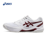 ASICS 亚瑟士 网球鞋男鞋舒适网面透气运动鞋 GEL-DEDICATE 8 白色/红色 39.5