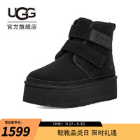 UGG女士靴子厚底经典休闲舒适纯色短筒时尚雪地靴1130554 BLK  黑色 38