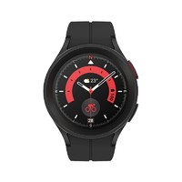 SAMSUNG 三星 Galaxy Watch5 Pro 智能手表 45mm 黑色钛合金表壳 铂萃黑运动表带（GPS、血氧）