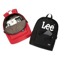 Lee 双肩包男15.6英寸电脑包学生防泼水书包休闲潮牌大容量旅行包背包 黑色