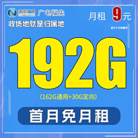 China Broadcast 中国广电 广电 福兔卡 9元/月 192G全国流量 激活送20元E卡