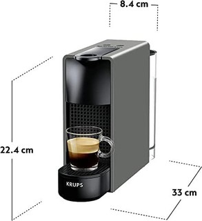 KRUPS 克鲁伯 Nespresso XN110B Essenza Mini 紧凑型胶囊咖啡机 自动关机功能，19Bar泵压，0.7L