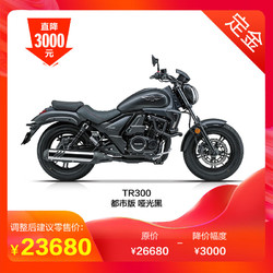 haojue 豪爵 TR300摩托车 现代轻型续航车 都市版-哑光黑 整车23680