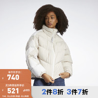 Reebok锐步羽绒服户外夹克外套舒适保暖休闲时尚 H52873-米色 女款 L
