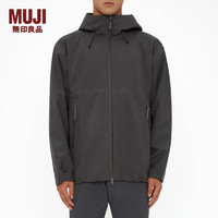 MUJI 無印良品 无印良品 MUJI Walker 男式 使用防水面料 风帽夹克 短外套 ADK91C1A 深灰色 XL