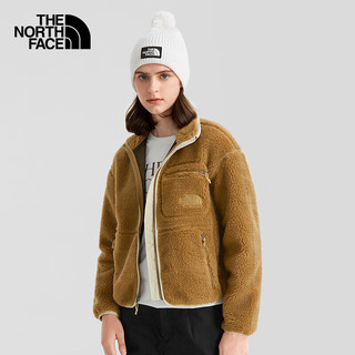 北面 羊羔绒女户外轻便舒适保暖外套抓绒衣7QW2 173/棕色 XL