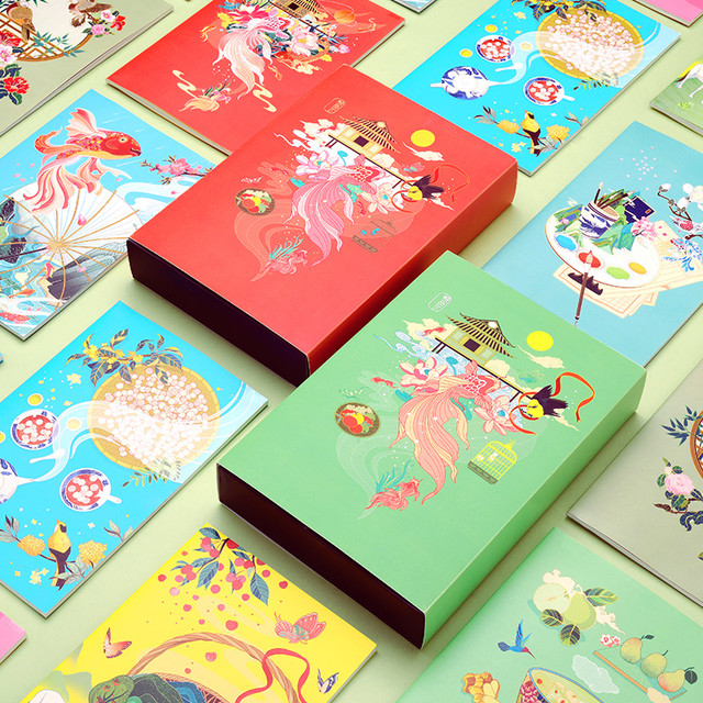 有禮有節 有礼有节悦色复古古典中国风笔记本子古风小清新创意个性简约精美可爱手帐插画手账少女日记文具办公记事薄本