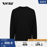 EVISU 秋季 男士经典布标长袖T恤2EAHTM2TL563XXCT 黑色 M