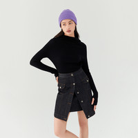 丽丽 LILY【修身显瘦】2023冬柔软全绵羊毛卫衣式毛衣打底衫毛衣女