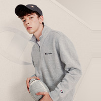 Champion冠军加绒卫衣男半拉链立领外套冬刺绣女上衣潮