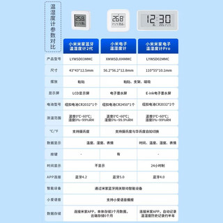 Xiaomi 小米 米家蓝牙温湿度计3代/电子温湿度计Pro 家用高精度传感器