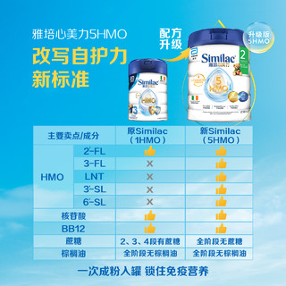 雅培港版心美力升级版5hmo2段6-12月婴幼儿母乳低聚糖配方粉850g