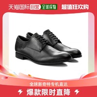 EMPORIO ARMANI 香港直邮Armani阿玛尼男士皮鞋黑色系带商务休闲牛皮X4C347C157