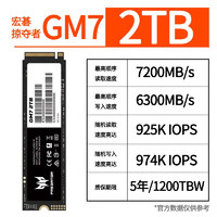 宏碁GM7/GM7000掠夺者1T/2T/4TB M2固态硬盘PCIe4.0 SSD长江存储 GM7 2TB PCIe4.0