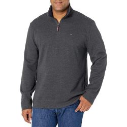 tommyhilfiger汤米希尔费格汤米针织衫男装纯棉休闲半拉链立领毛衣