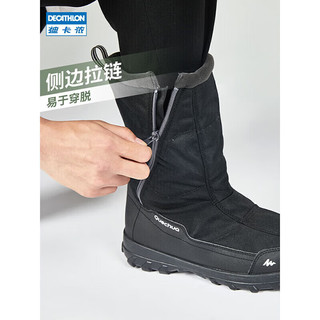 DECATHLON 迪卡侬 SH100 男式冬季徒步防水保暖雪地靴 U-WARM 卡其灰 2951961 41码