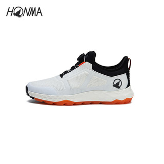 HONMA高尔夫球鞋男女同款透气防滑缓震休闲运动鞋一脚蹬 白/绿 42