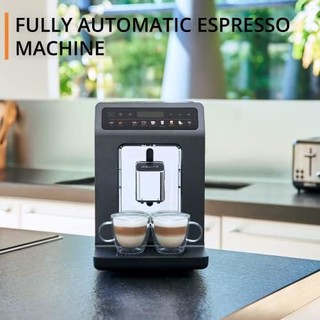 Krups 克鲁伯 EA895N40 Evidence One 自动咖啡机，意式浓缩咖啡，卡布奇诺咖啡，流星灰，17 种饮品选择，豆到杯