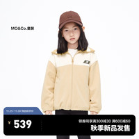 little MO&Co.蓄热保暖 little moco童装23男女童摇粒绒夹克外套KBC3JKT013 浅卡其色 120/56