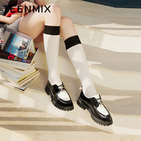 TEENMIX 天美意 2023春新款商场同款学院复古单鞋女皮鞋CX329AM3