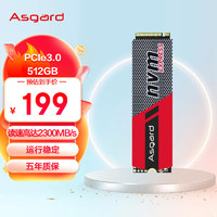 Asgard 阿斯加特 512GB SSD固态硬盘 M.2接口(NVMe协议) PCIe 3.0 AN系列 读速高达2300MB/s