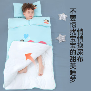 大嘴猴 婴儿睡袋秋冬季纯棉加厚宝宝儿童防踢被子枕头可拆洗中大童套装