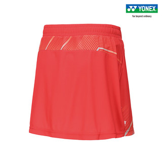 YONEX/尤尼克斯 26133CR 23FW大赛系列国家队 女款针织百搭运动短裙yy 清亮红 M