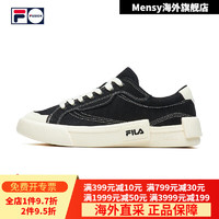 斐乐（FILA） FUSION潮牌帆布鞋季滑板运动休闲 黑-BK 35.5
