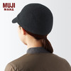 无印良品MUJI  羊毛 麦尔登呢 棒球帽 帽子 DB0QPA3A 黑色 57-59cm