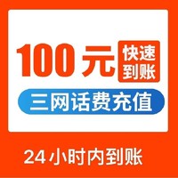 中国移动 三网 移动 联通 电信话费充值100元 24小时内到账