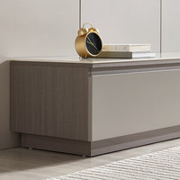 全友(QUANU)家居茶几电视柜组合现代简约光亮岩板茶几大容量储物柜DW1116 落地茶几+1.8电视柜主柜A+附柜A