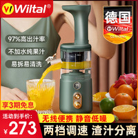 Wiltal 维勒拓 德国电动榨汁机水果汁渣分离小型便携式家用多功能商用迷你原汁机