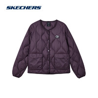 斯凯奇 Skechers冬季款羽绒服女白鸭绒短款轻薄防泼水外套L423W087