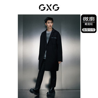 GXG男装 商场同款多色时尚保暖长款大 23年冬季GEX12626074 黑色 175/L