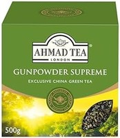 AHMAD 亚曼 Tea 绿茶，Gunpowder散叶，500 克 - 含咖啡因和无糖