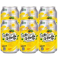 Hunt's 汉斯 菠萝啤330ml*6罐低卡低糖无酒精碳酸饮料网红汽水 国潮好货