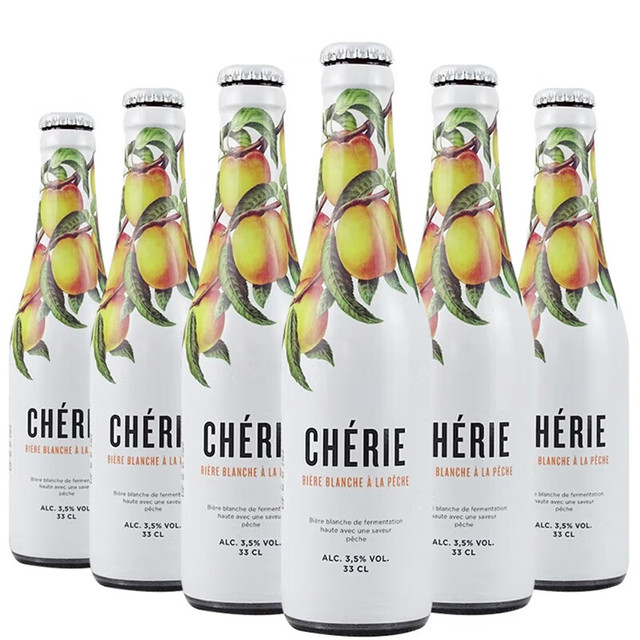 Chérie 奢莉 果味缤纷 精酿果啤 小麦啤酒 桃子味 330ml*6瓶 比利时原装进口