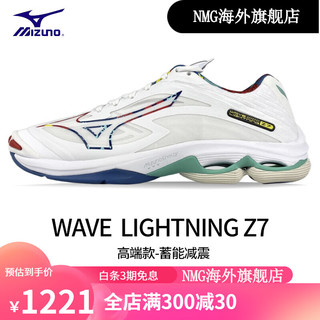 美津浓透气排球鞋WAVE LIGHTNING Z7男女运动鞋比赛鞋. V1GA220061 雪白色/黑色/红色 36=225MM