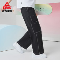 匹克女士梭织长裤季轻便简约线条时尚运动裤DF322012