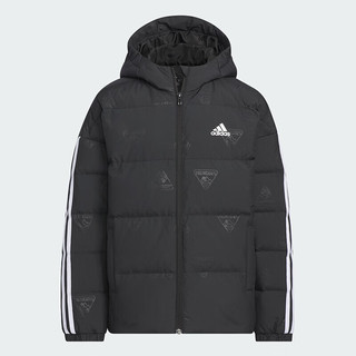 adidas 阿迪达斯 童装冬季男中大童儿童560蓬加厚保暖连帽羽绒服外套IN6540 164cm