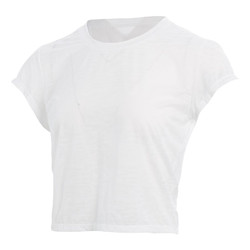 VANSYDICAL 范斯蒂克 高级感瑜伽服女上衣专业速干衣跑步运动罩衫普拉提短袖T恤健身服 白色 FS-FBF2214101 S