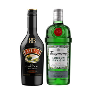 BAILEYS 百利甜酒 百利（Baileys）甜酒 力娇酒 利口酒 奶酒 洋酒  原味500ml+添加利金酒750ml