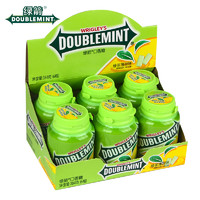 DOUBLEMINT 绿箭 口香糖原味薄荷40粒*2瓶装绿茶味清新口气办公室零食年货糖果