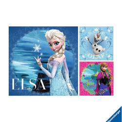 Ravensburger 睿思 拼图冰雪奇缘周边公主3×49片儿童早教女孩拼装玩具 冰雪奇缘92697