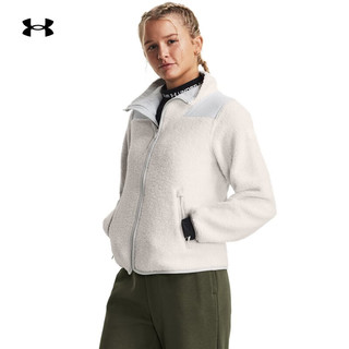 安德玛 UNDERARMOUR）秋冬Mission女子训练运动夹克1378865 白色112 S