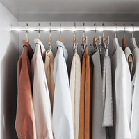 全友（QUANU）家居卧室衣柜简约风衣物收纳纯色百搭多规格平开门组合柜 (二门+三门)衣柜+顶柜