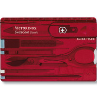VICTORINOX 维氏 瑞士刀经典瑞士卡82mm(10种功能)多功能卡片刀小剪刀小刀指甲锉送女生美甲工具红色0.7100.T